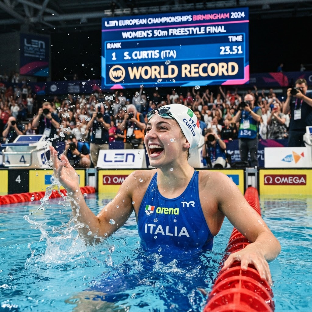 Sara Curtis da record: oro e primato mondiale nei 50 dorso agli Europei di Birmingham