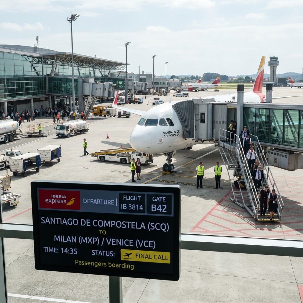 Turismo, nasce Fly2Galicia: nuovi voli diretti da Santiago verso Venezia e Milano
