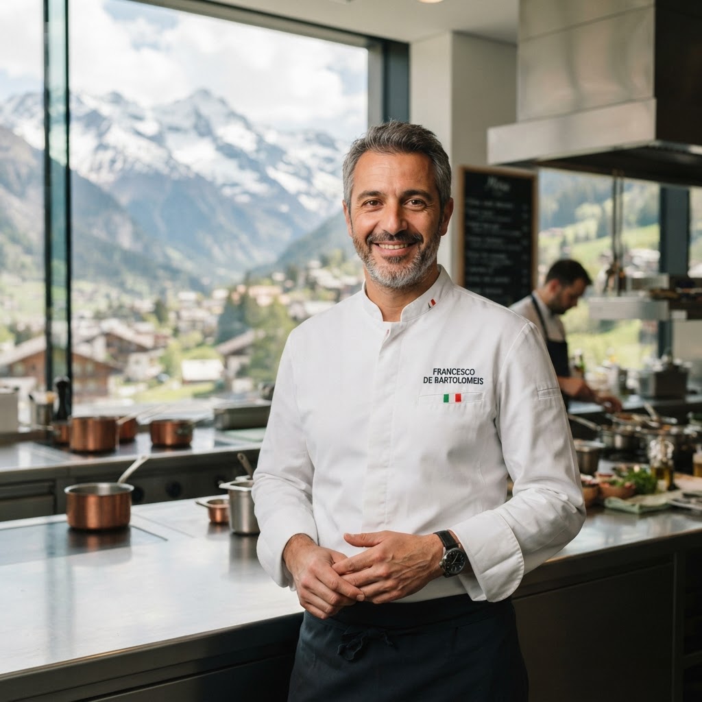 Francesco De Bartolomeis è il nuovo Executive Chef dell'hotel The Alpina Gstaad