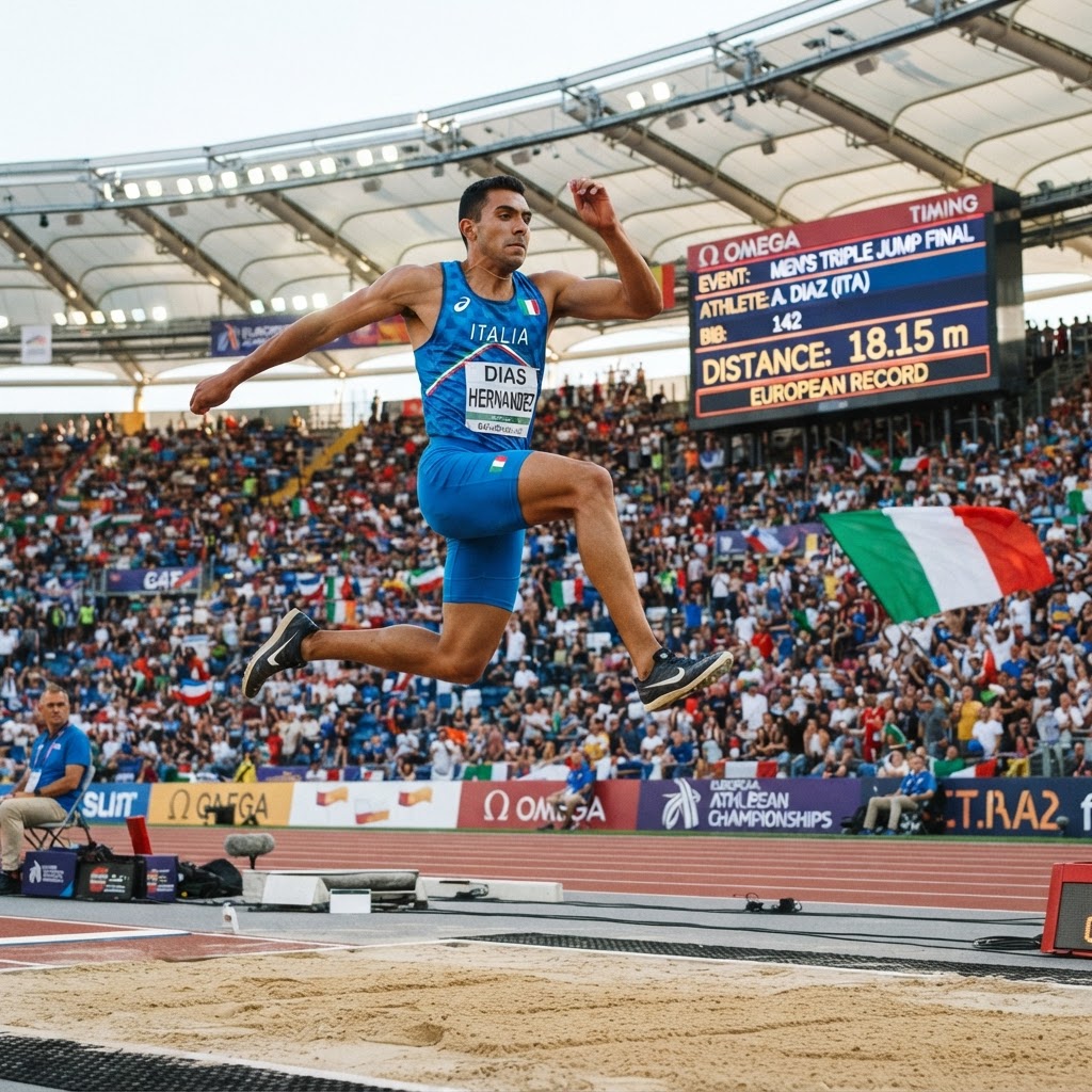 Trionfo azzurro agli Europei di atletica: oro e record per Andy Diaz nel salto triplo