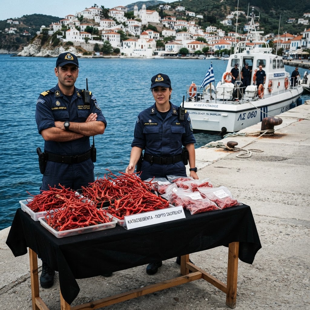 Contrabbando di "oro rosso": arrestati trafficanti di corallo italiano nell'isola di Skopelos