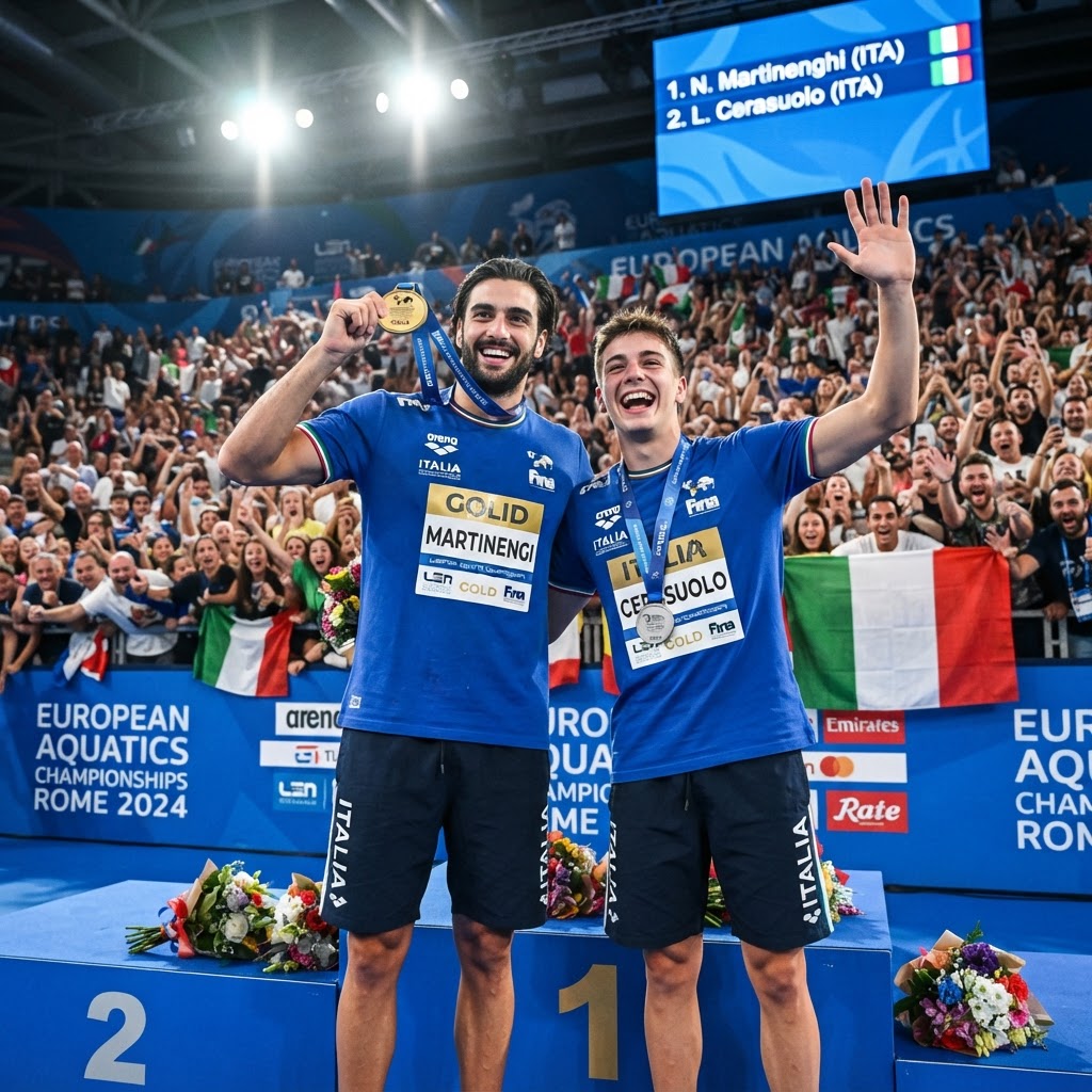 Trionfo azzurro agli Europei di atletica: Martinenghi e Cerasuolo dominano i 50 rana