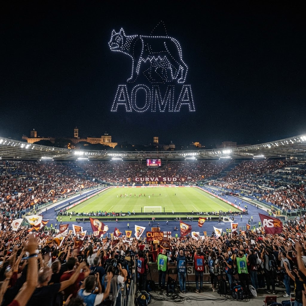 Oasis a Roma: spettacolo di droni sull'Olimpico annuncia il ritorno della band
