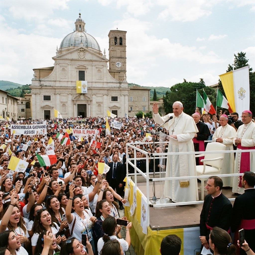 Papa Leone ad Assisi: l'abbraccio della folla per gli 800 anni di San Francesco