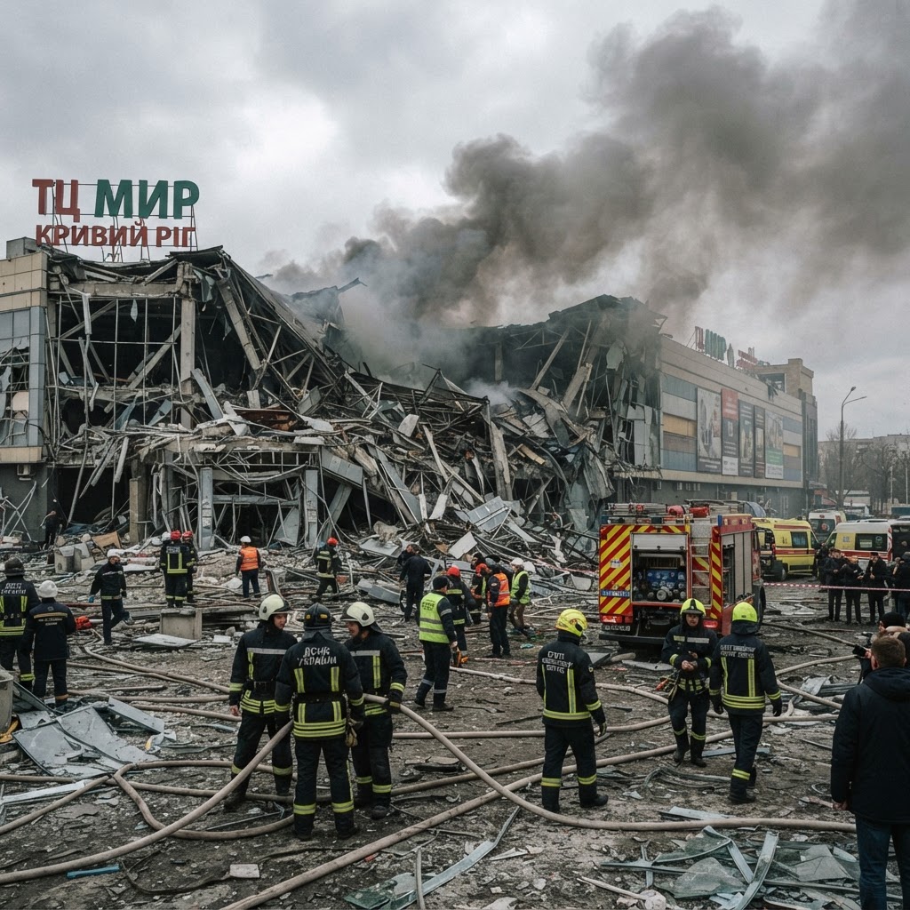 Strage a Kryvyi Rih: droni russi colpiscono un centro commerciale, almeno 15 morti