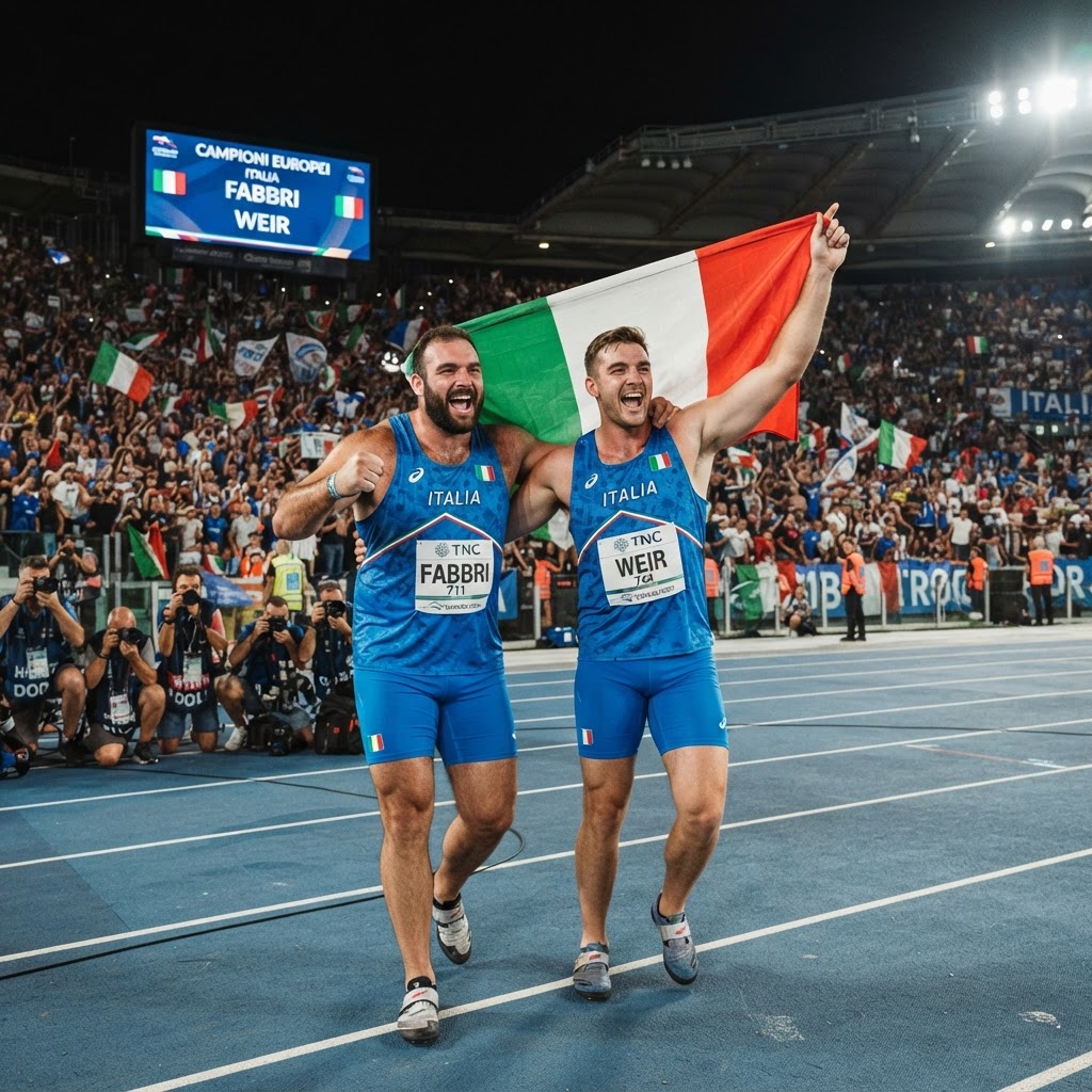 Trionfo azzurro agli Europei di Atletica 2026: Fabbri è oro nel peso, Weir d'argento