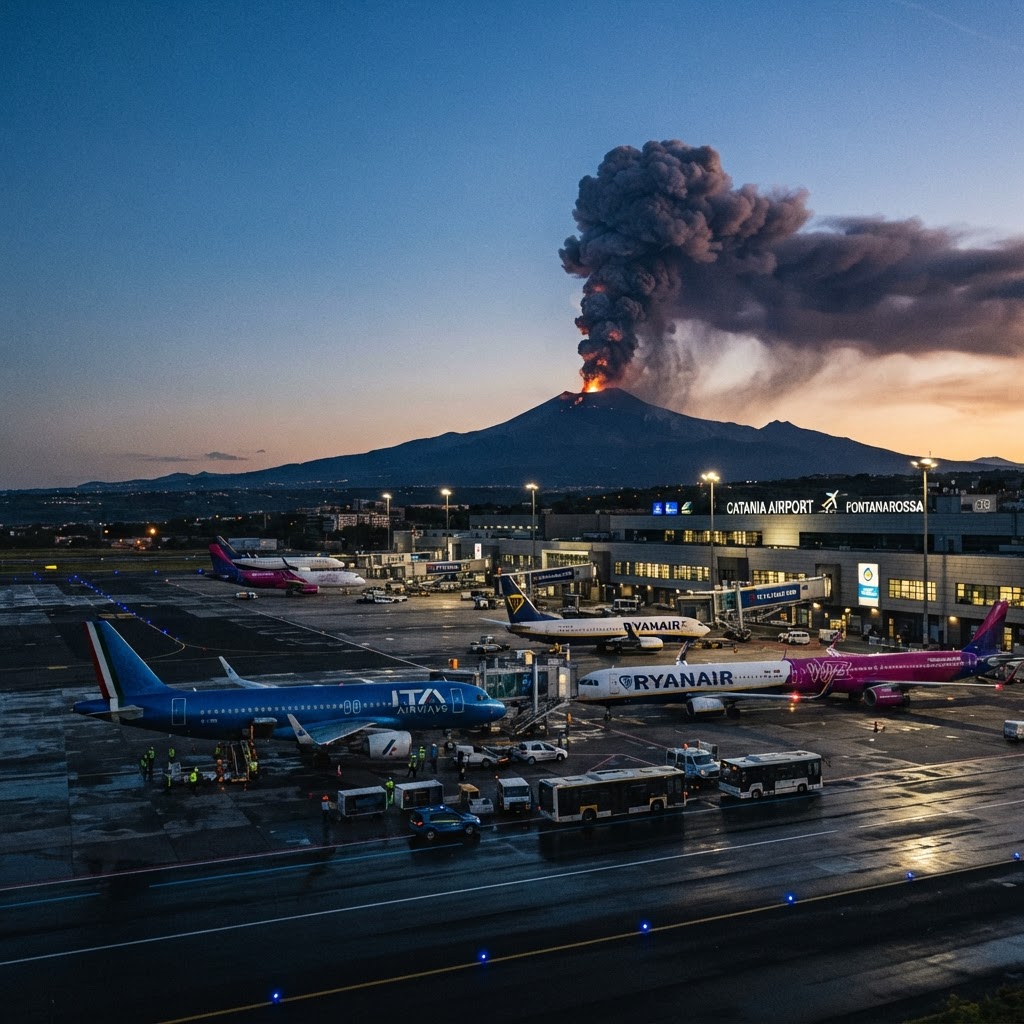 Emergenza Etna: aeroporto di Catania chiuso fino al 14 agosto