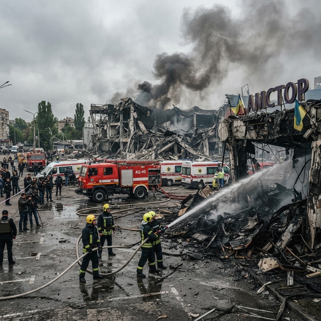 Strage in Ucraina: droni russi colpiscono un centro commerciale a Kryvyi Rih, almeno 15 morti