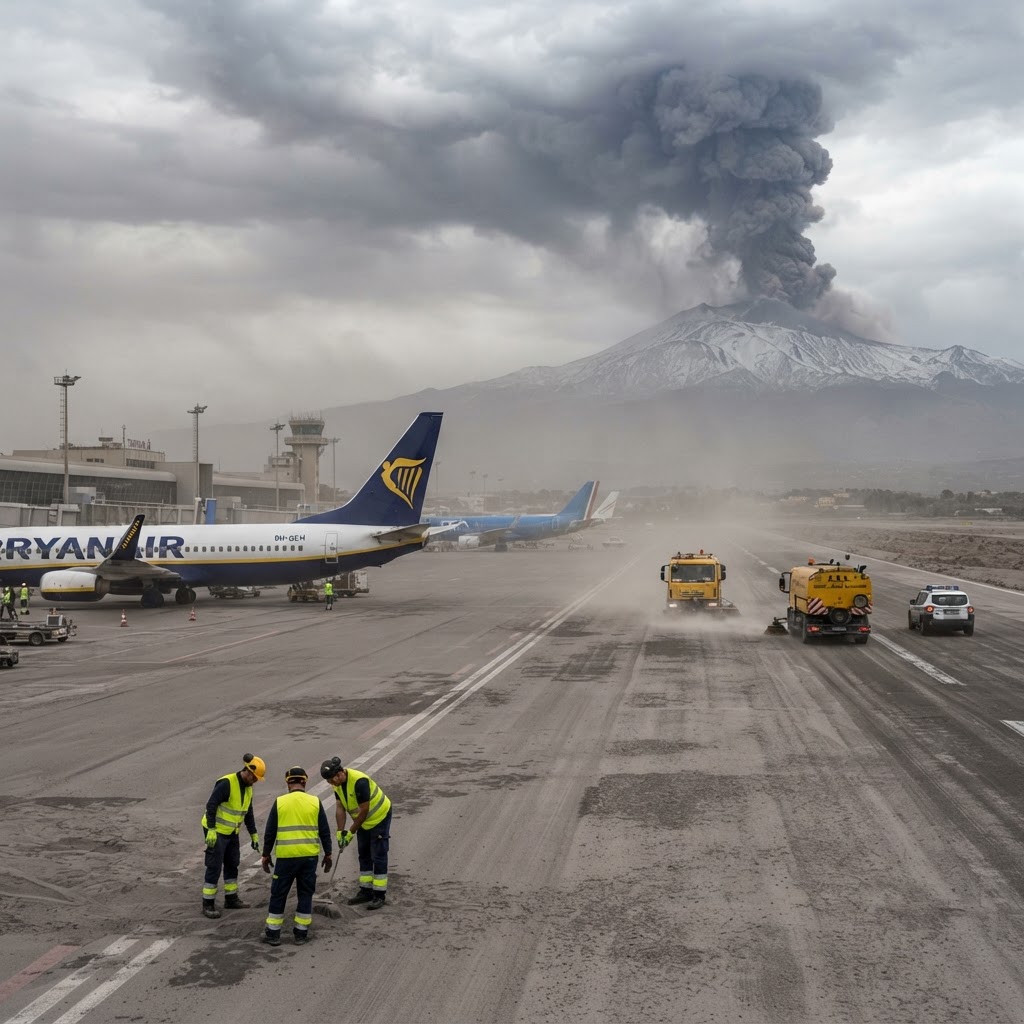 Etna, aeroporto di Catania chiuso fino a Ferragosto per la cenere