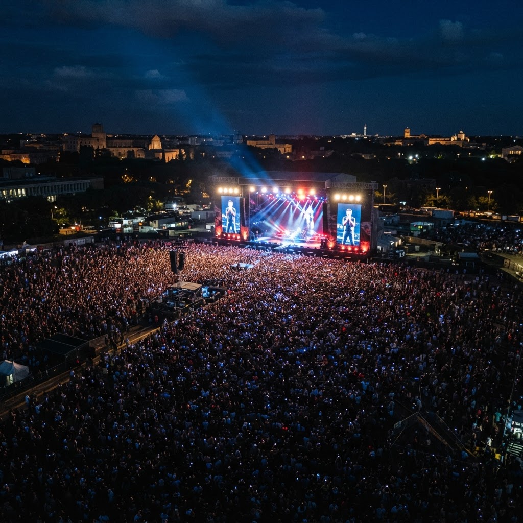 Ultimo a Tor Vergata: Roma celebra il concerto dei record con 250 mila spettatori