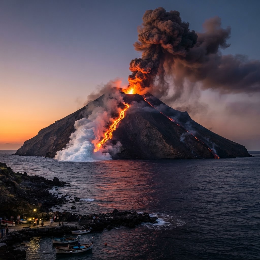 Allerta rossa a Stromboli: la Sicilia sotto la doppia pressione dei vulcani