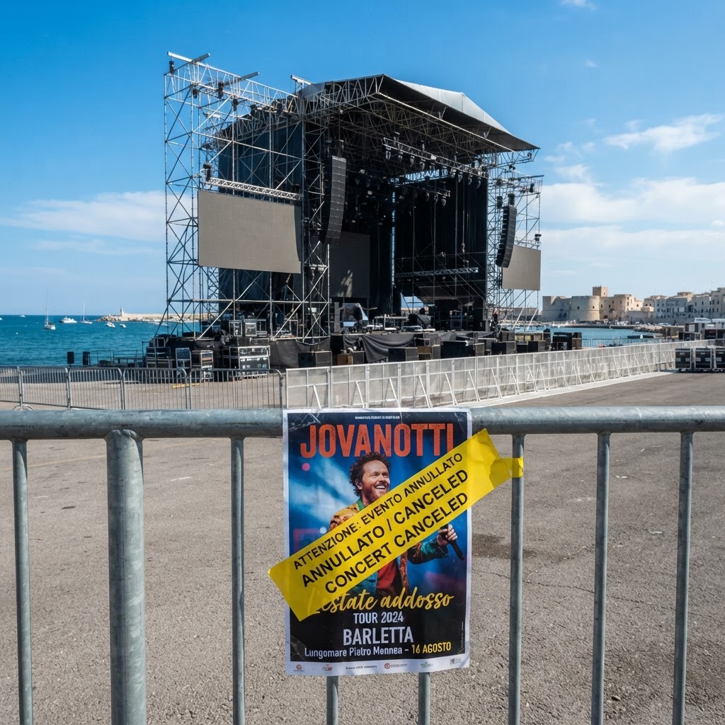 Jovanotti, annullato il concerto di Barletta: delusione per i fan