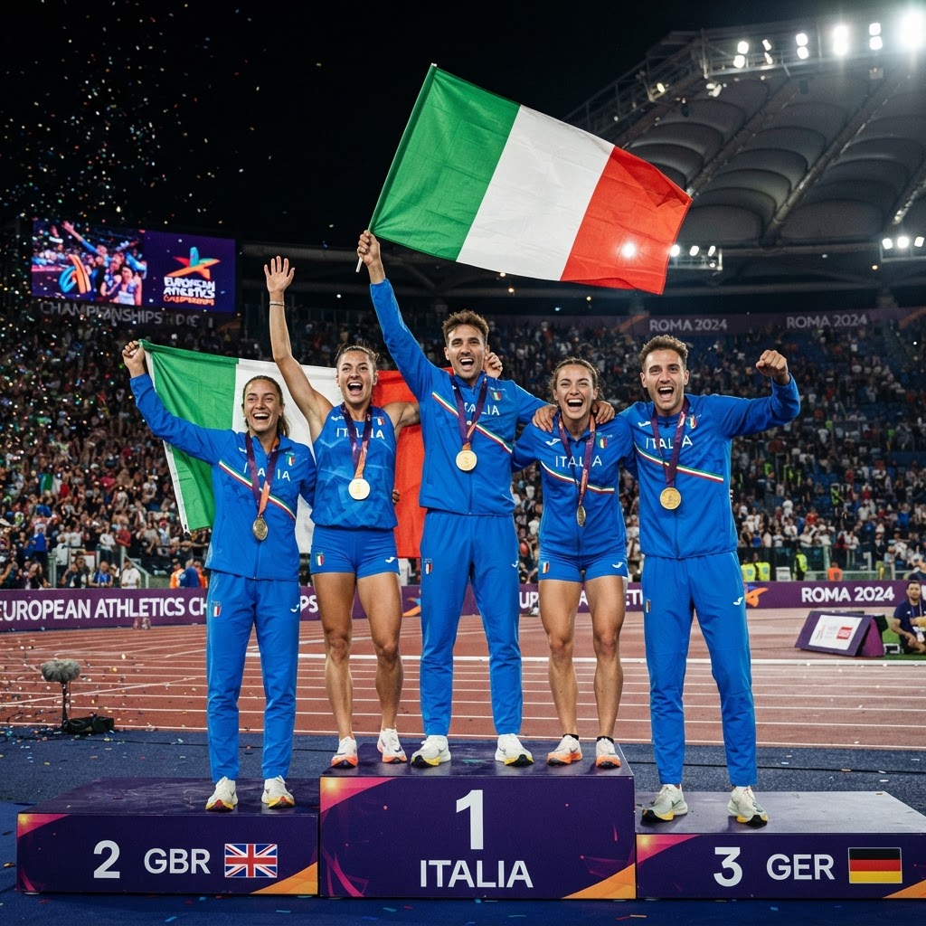 Trionfo azzurro: l'Italia batte la Gran Bretagna e conquista l'oro agli Europei di atletica