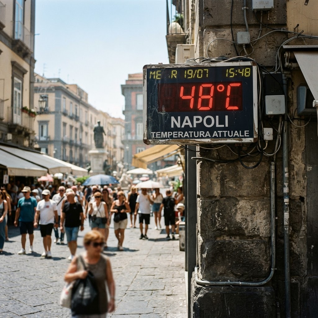 Emergenza caldo in Italia: Napoli raggiunge i 48 gradi, allerta meteo prolungata