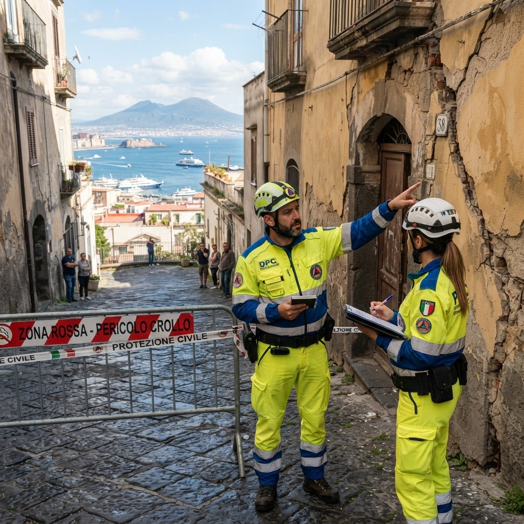Emergenza Campi Flegrei: quasi 2.000 sfollati a Pozzuoli, continuano le verifiche sulle abitazioni