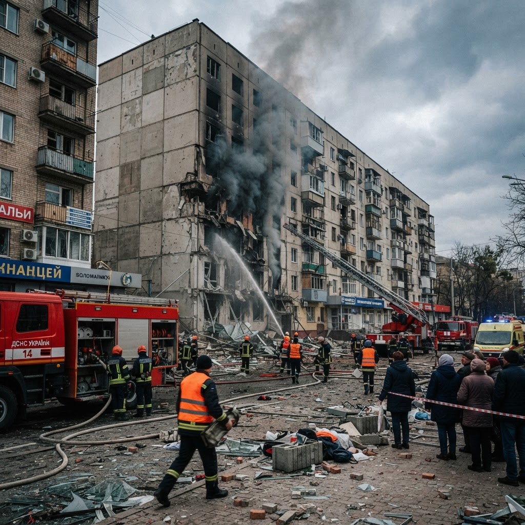 Attacco missilistico su Kiev: 16 morti e difese aeree al limite