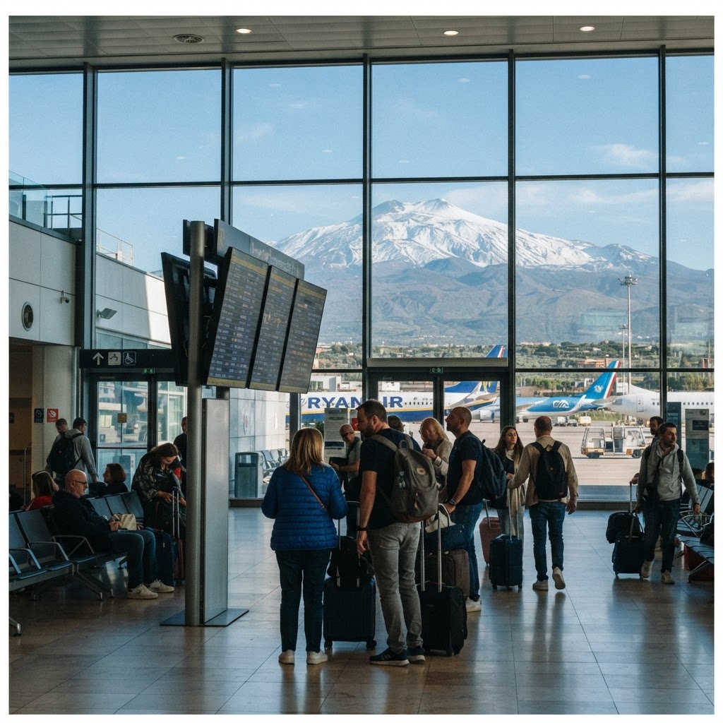 Eruzione dell'Etna: riaperti gli spazi aerei e operativo l'aeroporto di Catania