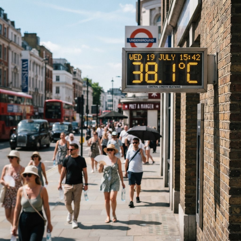 Ondata di caldo record nel Regno Unito: raggiunti i 38,1 gradi