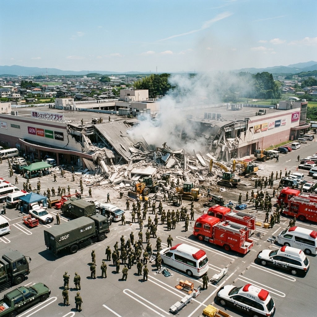 Giappone: violento terremoto a Kumamoto, si teme una strage al centro commerciale