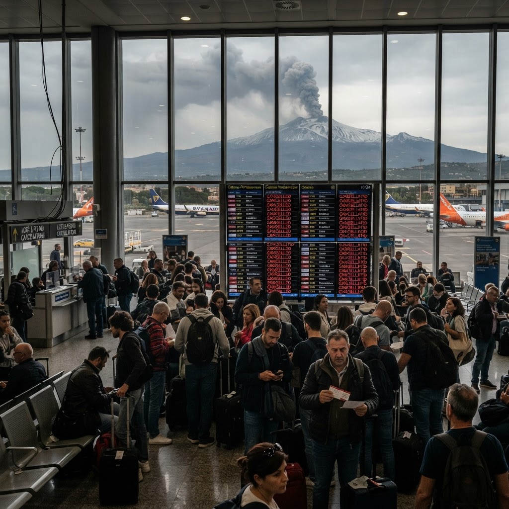 Etna in eruzione a Ferragosto: aeroporto di Catania chiuso fino al pomeriggio