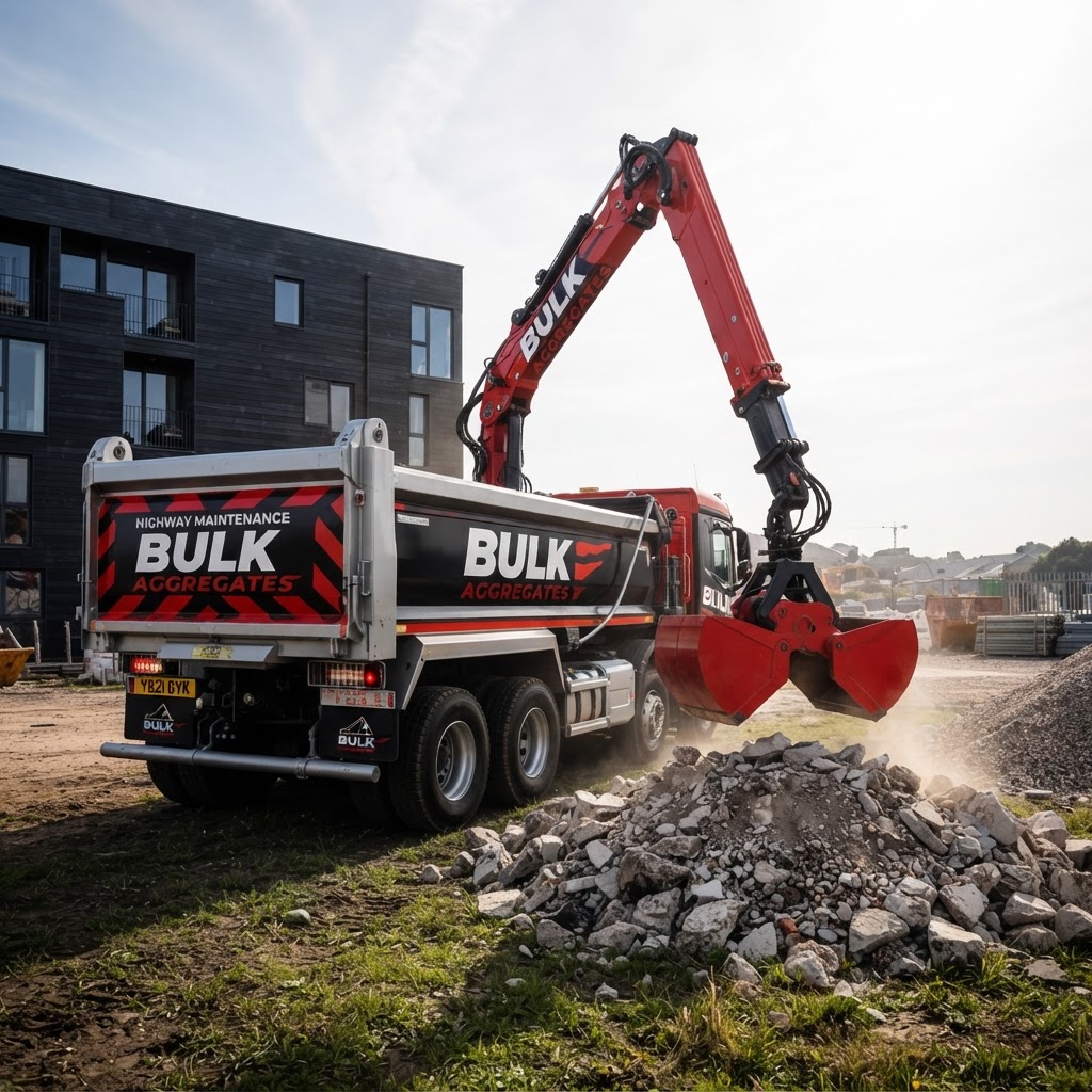 Bulk Aggregates grab hire truck