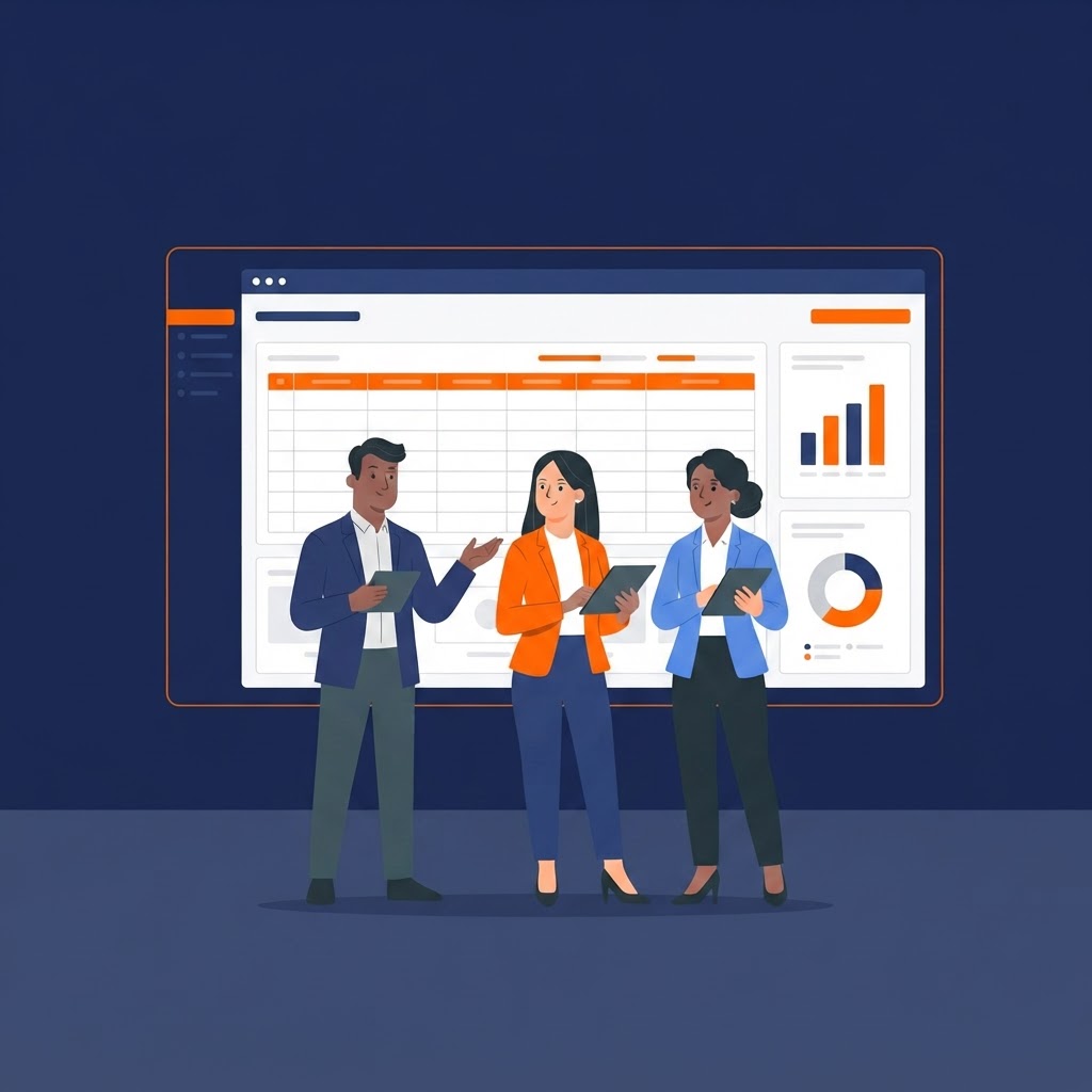 HR professionals using workforce management tools