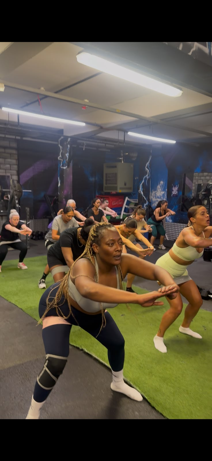 Women taking part in a Soul & Sculpt group fitness session