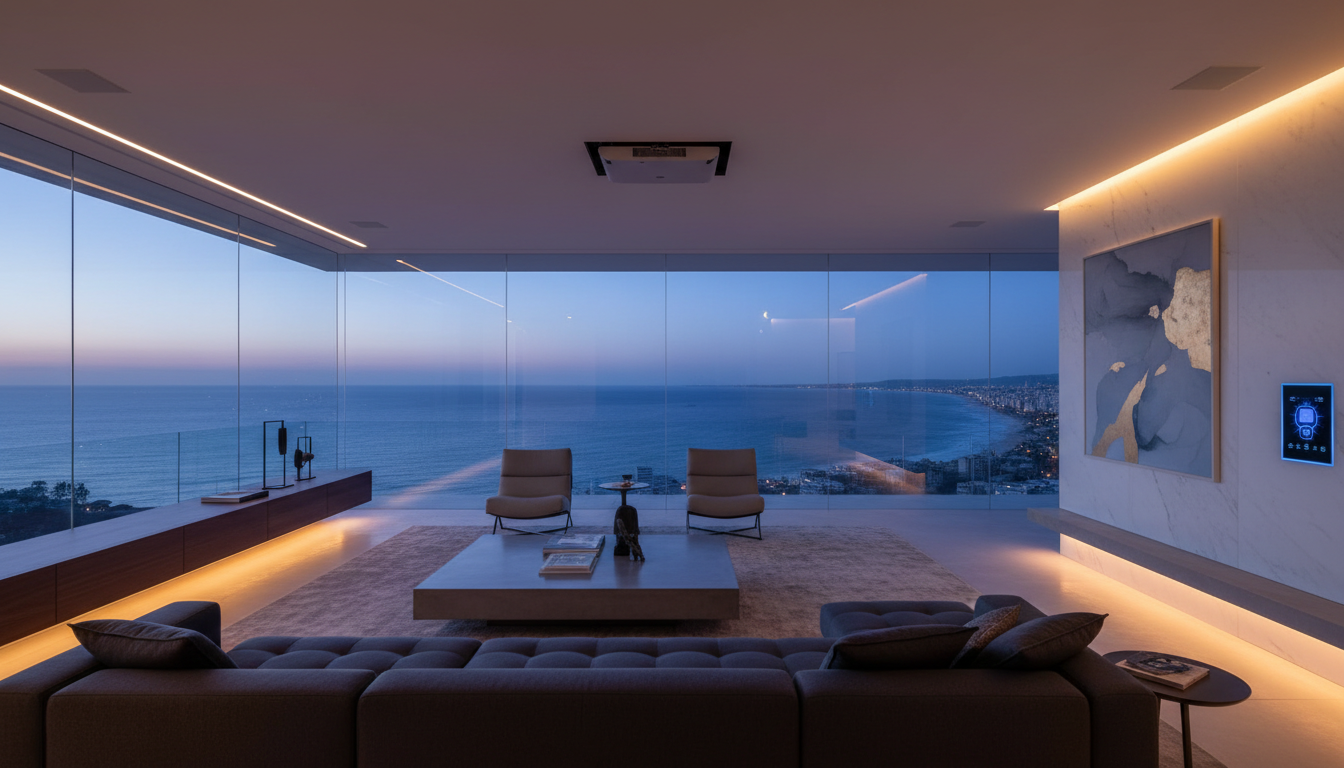 Ambiente inteligente com automação residencial de alto padrão