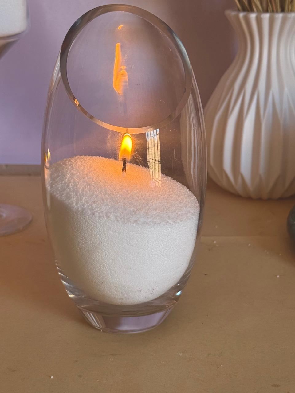 Bubble cube candle handcrafted by Bel & Bloom