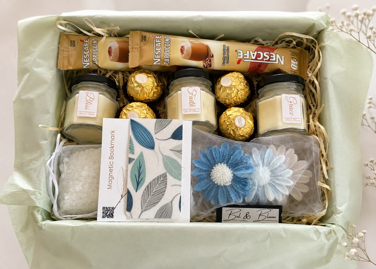 Gift box candle set handcrafted by Bel & Bloom