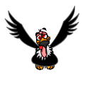 Animated cartoon vulture