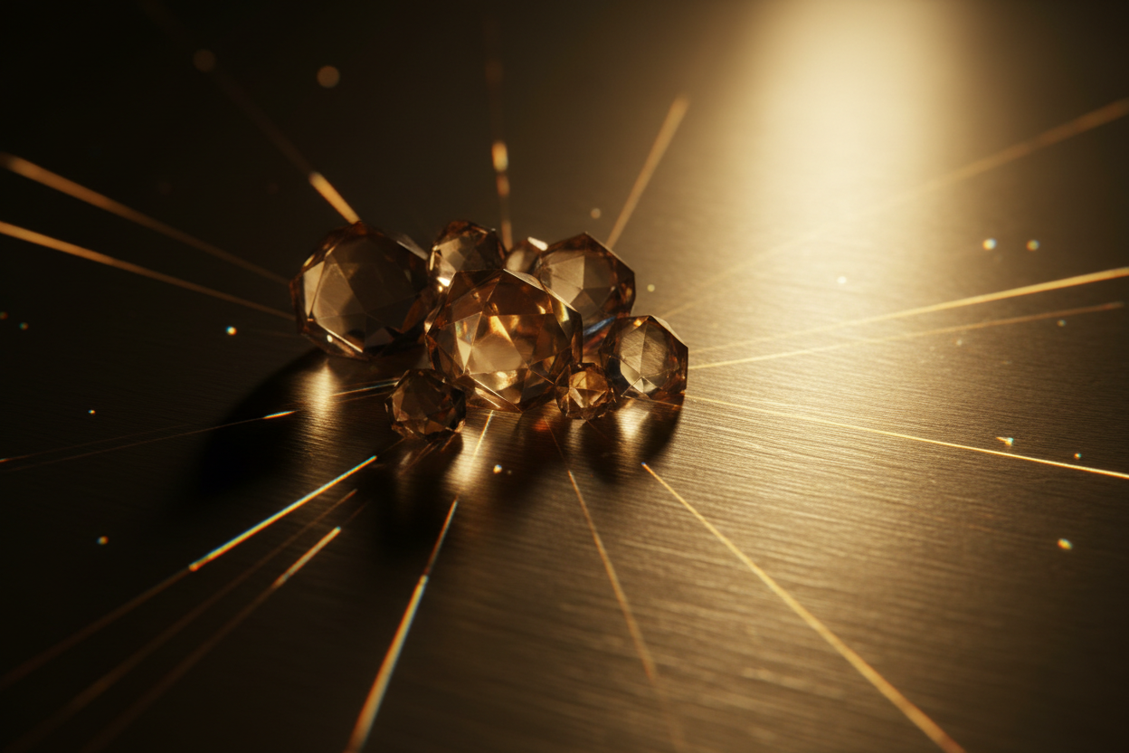 Brushed metal and glass representing innovation