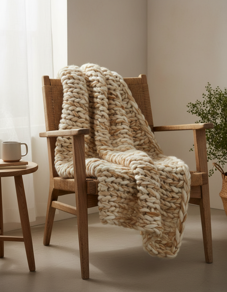 Chunky Knit Throw