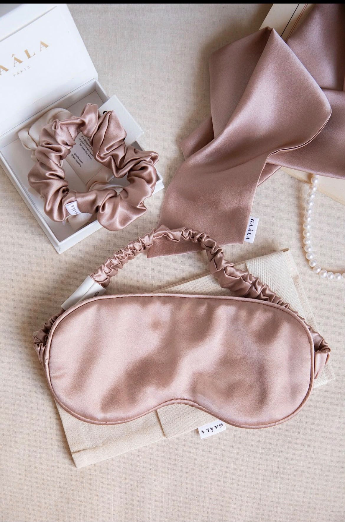 Satin Sleep Mask & Scrunchie Set