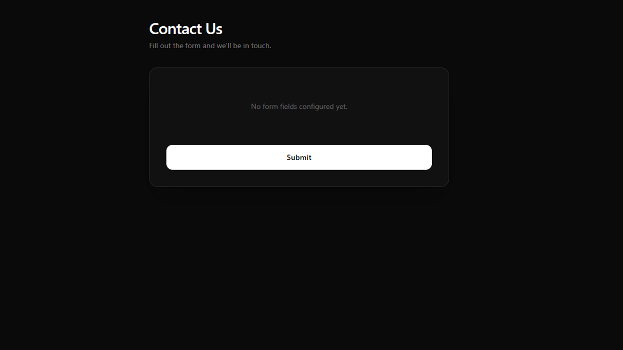 Form Builder template preview