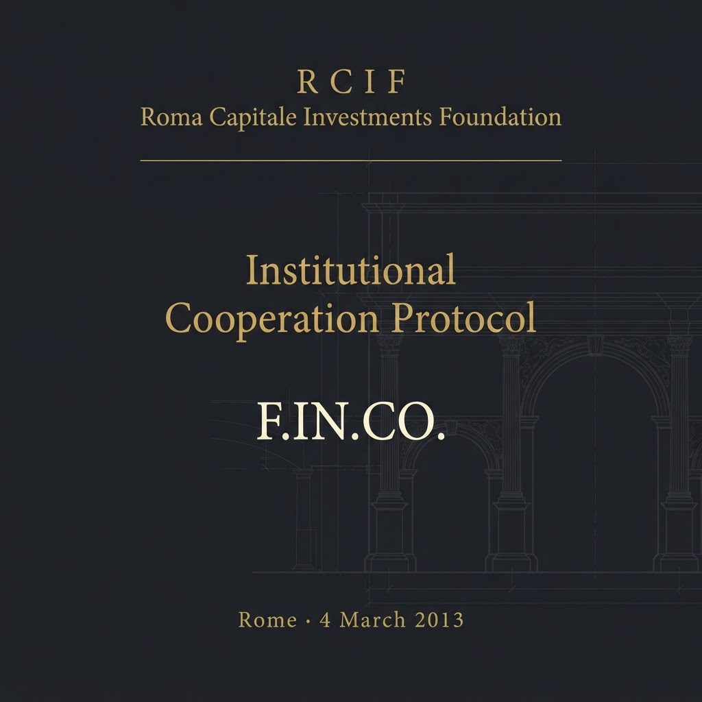 Institutional Cooperation Protocol between F.IN.CO. and the Roma Capitale Investments Foundation