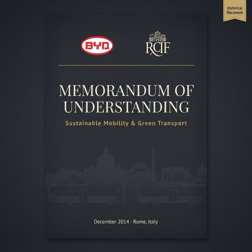 RCIF – BYD Europe Sustainable Mobility Memorandum