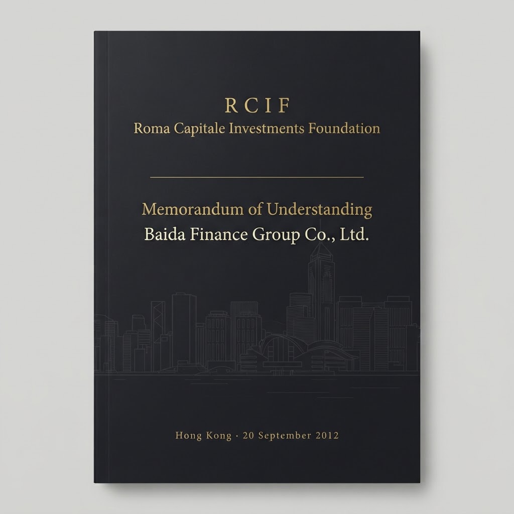 Memorandum of Understanding between the Roma Capitale Investments Foundation and Baida Finance Group Co., Ltd.
