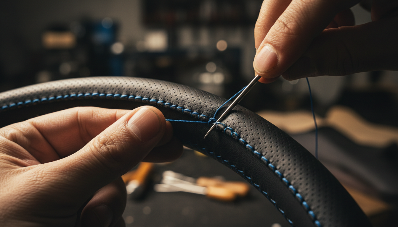 Craftsman stitching leather