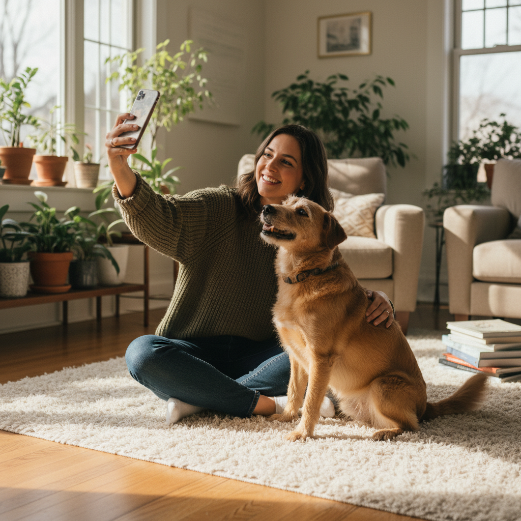 Foster parent with dog
