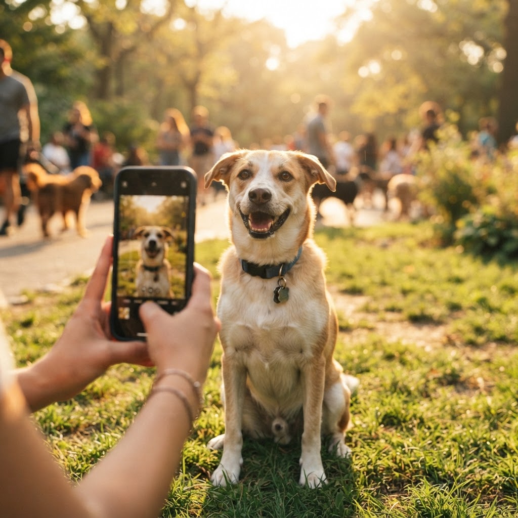 Professional photography techniques for shelter dogs