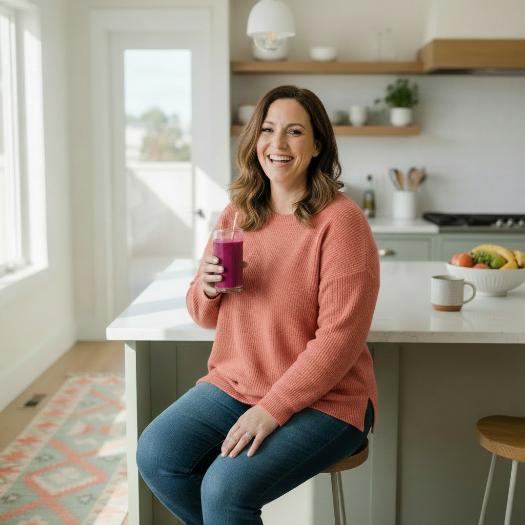 Confident woman enjoying her morning routine
