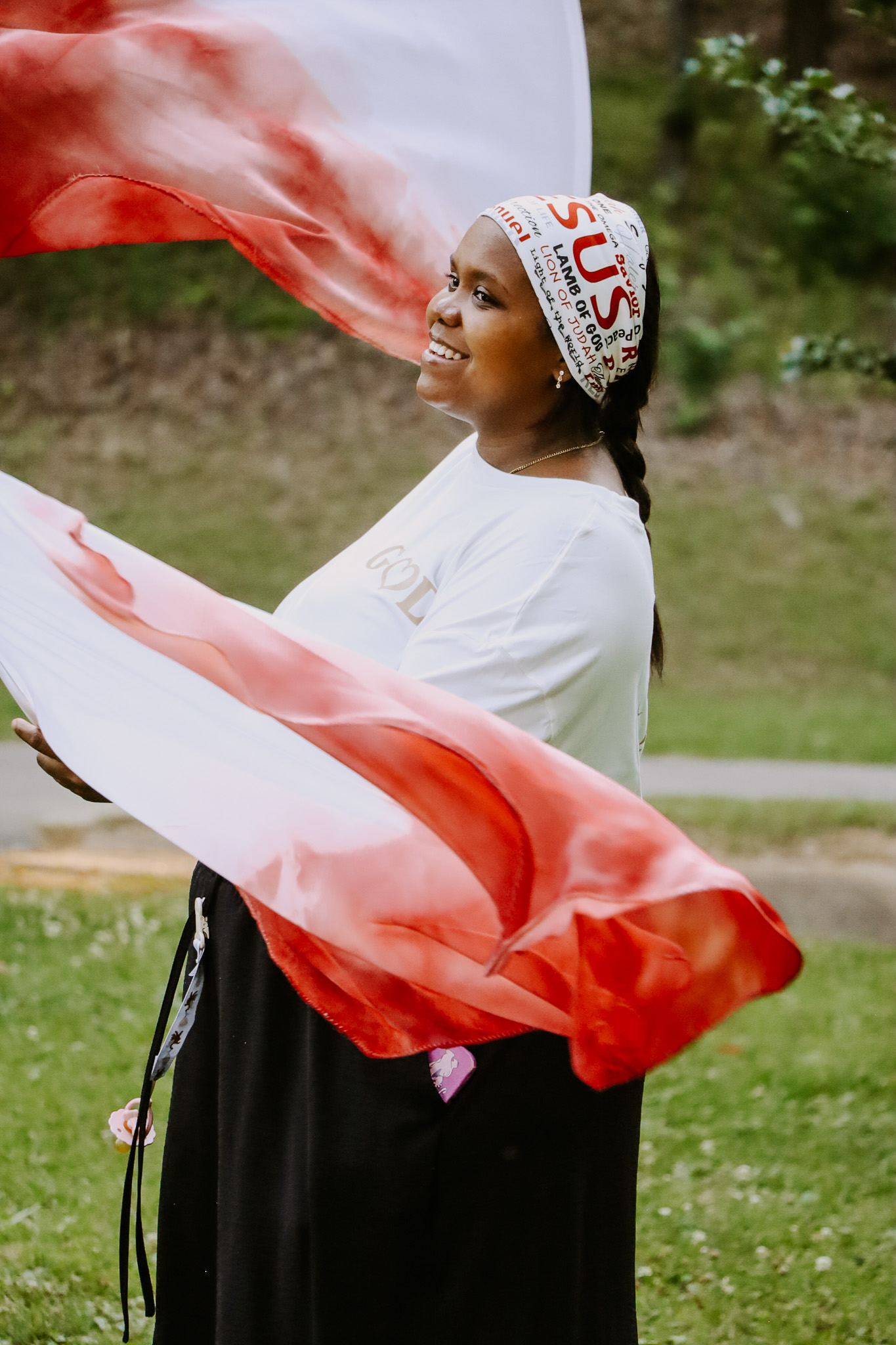 Waving flags of worship