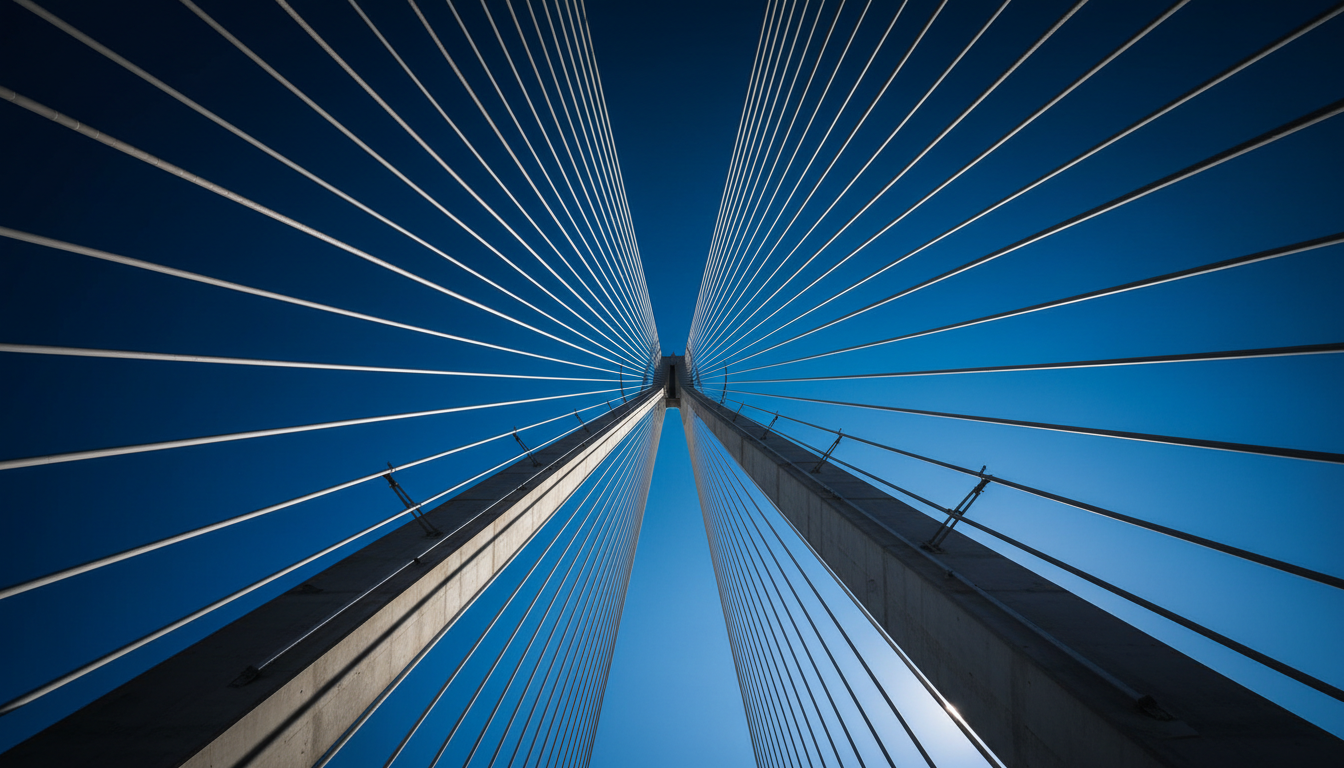 Modern architectural bridge symbolizing strategic foundation