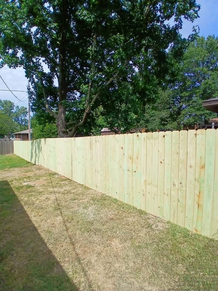 Completed fencing project by McGuires' Wood & Weld, LLC