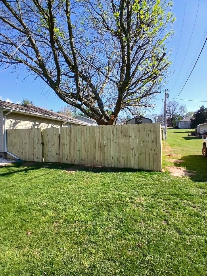 Completed fencing project by McGuires' Wood & Weld, LLC