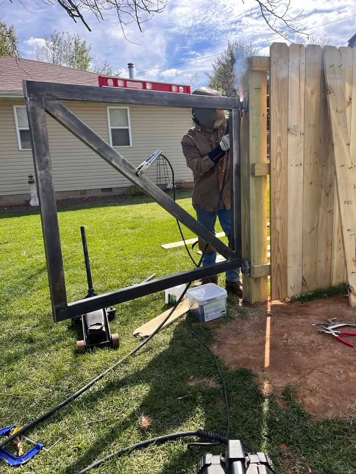 Completed fencing project by McGuires' Wood & Weld, LLC