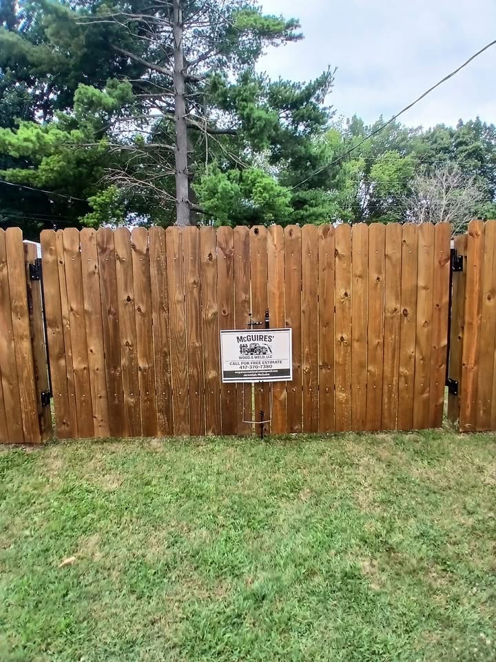 Completed fencing project by McGuires' Wood & Weld, LLC