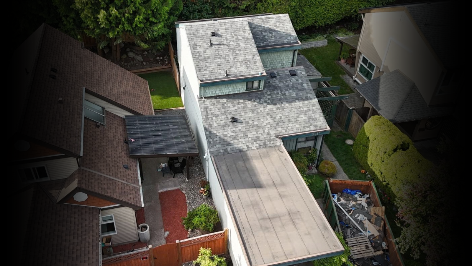 New architectural shingle roof after reroofing in Coquitlam BC