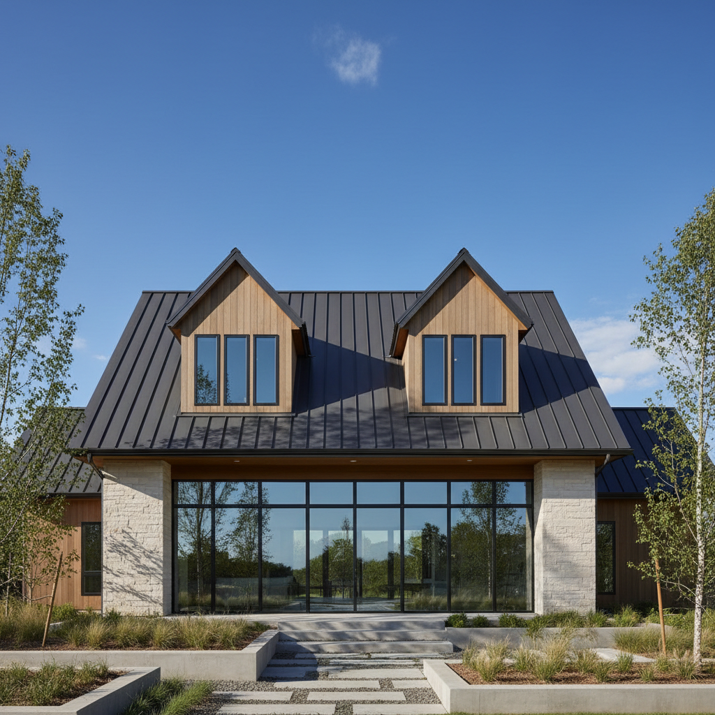 Luxury home with dormer windows re-roofed by Red Maple Roofing